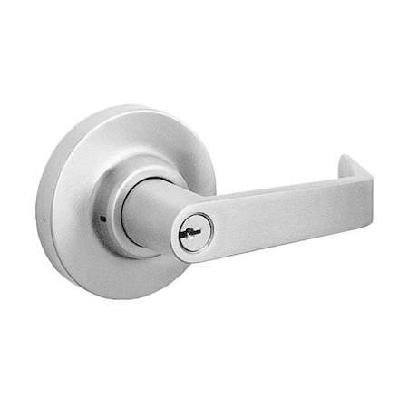 Dorma Key-In-Rectangular Lever, Nightlatch Function, Key Retracts Latchbolt, Schlage C Keyway, 626 Satin 9R03-626